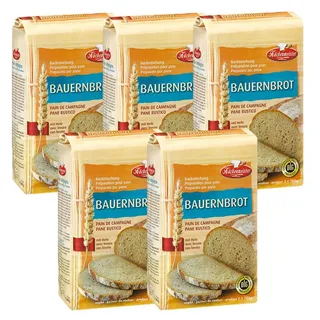 Bielmeier Backmischung Bauernbrot 5 Stück á 1000 g Küchenmeister, 1 x 5000 g, (5 Stück á 1000g, 5 Stück Bauernbrot), Made in Baden-Württemberg (SET311001-5)