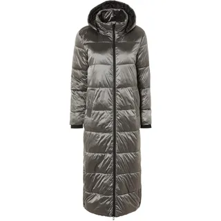 esmara® Damen Steppmantel Maxi (L (44/46), silber)