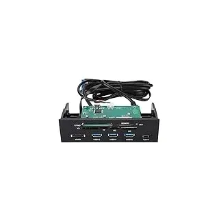 Goshyda 5,25-Zoll-Multifunktions-PC-Frontplatte des internen Kartenleser-Dashboards mit DREI USB 3.0-Anschlüssen, einem USB 3.1-Anschluss, einem eSATA-Anschluss und 6 Kartensteckplätzen