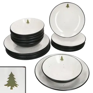 Mambocat Tellerset Christmas Panther mehrfarbig 18er Set