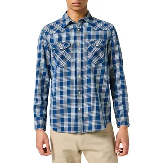 Wrangler Herren Western Indigo Shirt Shirt (1er Pack) - M