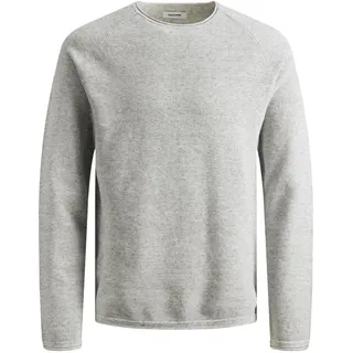 Jack & Jones Herren Sweater Pullover mit Rundhals Ausschnitt JJEHILL Grau L