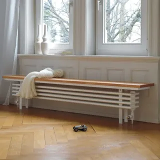 Zehnder Bank-Radiator 120 x 27,6 x 13,6 cm B4120-6-RAL9016-5310, Heizung, weiß RAL 9016