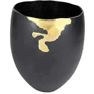 Lambert - Vase - Dekorationsobjekt - Kuori - Anthrazit Gold - Maße (ØxH): 24 x 29 cm