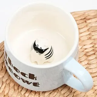 Tasse Katze 3D Kaffeetasse Geschenk 3d Tasse mit Katze Figur Innen