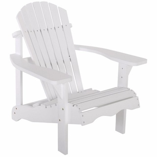 Raburg Gartensessel Sunja Premium, XXL Design-Gartenstuhl oder Fußhocker, Akazie Hartholz, Design-Canadian Adirondack Deck-Chair oder dazu passende Fußbank weiß