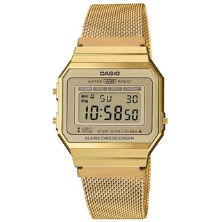 Casio Damen Digital Quarz Uhr mit Edelstahl Armband A700WEMG-9AEF