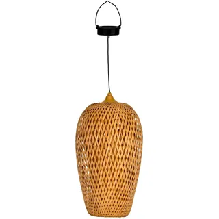 Pauleen Solarleuchte Kunststoff/Metall/Rattan 22 cm Ø, 75,2 cm H, 1 Stk., beige
