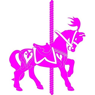 INDIGOS 4051095059912 Wandtattoo w627 Pferd 96 x 53 cm Wandaufkleber in 3 Größen, rosa
