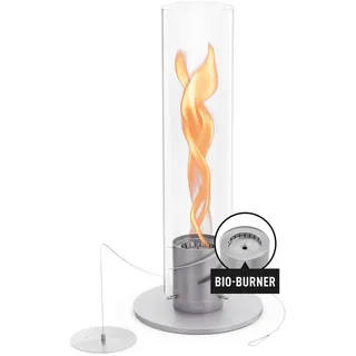 höfats Tischfeuer SPIN 900, 1200, 1500 (wärmender Tischkamin für Indoor und Outdoor, NEUES Modell mit verlängerter Brenndauer), innovative Brennertechnologie grau Ø 12 cm