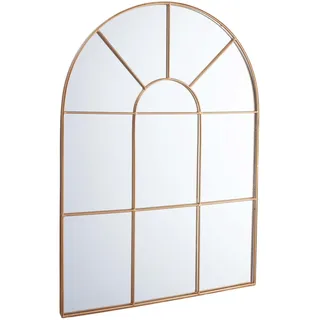 BUTLERS Fensterspiegel - Spiegel in Fensteroptik (50x70 cm) - Halbrunder Wandspiegel mit Rahmen im Vintage-Stil