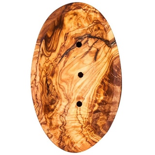 Levandeo® Dekoschale, Olivenholz-Seifenschale ca.12x7cm oval Seifenhalter Badzubehör Holz
