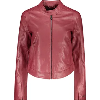 Rote Damenjacke mit Taschen, Reißverschluss & Knopfdetails - XL
