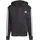 Fleece Reißverschlusspullover Black White M