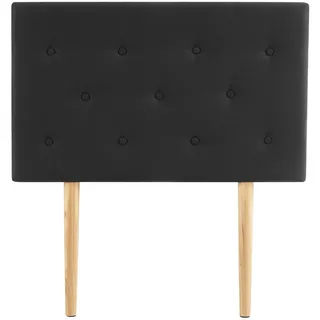 Idimex Idimex, Kopfteil, schwarz Textil, Mode, 90x97x7 cm, Schlafzimmer, Betten, Bett-Kopfteile