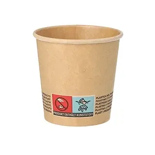 Papstar Trinkbecher Pappe 0,1 l Ø 6 cm 50 St. Braun