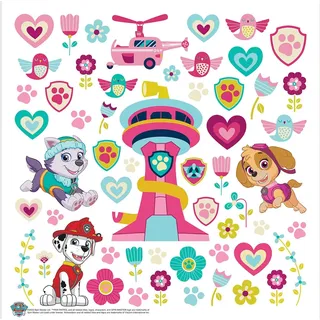 Paw Patrol Kinderzimmer Wandstickers, Wandtattoo junge deko von AG Design 30 x 30 cm | ADKS 3840