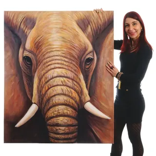 MCW Elefant Leinwand 120x100 cm