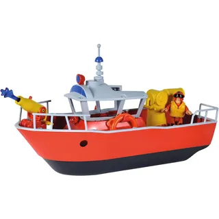 Simba - Feuerwehrmann Sam Titan Feuerwehrboot, 32 cm, mit Sam Actionfigur, ab 3 Jahren