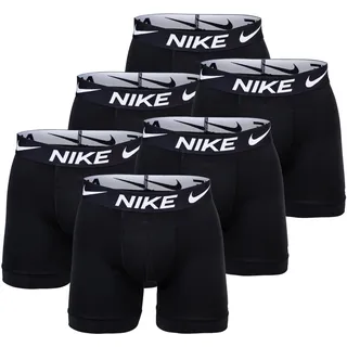NIKE Herren Boxer Shorts, 6er Pack - Boxer Briefs, Dri-Fit Micro, Logobund Schwarz S