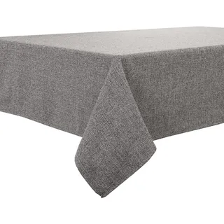 Tischdecke in Grau 145 x 215 cm, wasserabweisend, mit Leinenoptik | Rechteckig, bügelfrei, waschbar, Restaurant, Küche, Esstisch, Party, Outdoor, Dekorativ, Weihnachten, Neujahr, Café, Garten