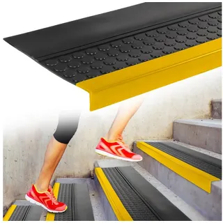 ANRO Stufenmatte 30 x 120 cm Gelb/Schwarz