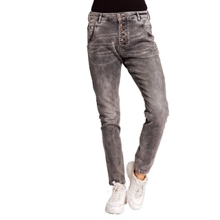 Zhrill Damen Boyfriend Jeans AMY in Grey | Gr.: 25