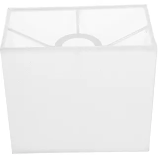 Rechteckiger Lampenschirm aus Stoff 1 Stück, E27, Weihnachten Party | Weiß, Metallrahmen, Passend für Tischlampe und Pendelleuchte, Weiches Licht, 4cm Ausschnitt, Einfach