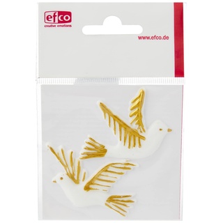 EFCO "Taube Paar Wachs Dekoration, Gold/Weiß, 40 x 105 mm, 2-teilig