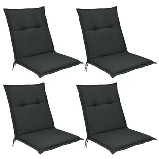 Beautissu Niederlehner Auflage 100 x 50 x 6 cm grau 4 St.