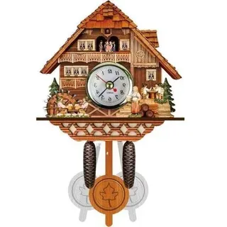 Kuckucksuhr Aus Holz – Große Vintage-wanduhr – Moderne Pendeluhr Im Vogelhaus-design – Wanddekoration Für Wohnzimmer, Schlafzimmer Oder Büro