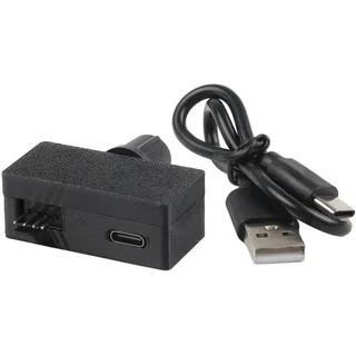 JoyousMall USB-C auf 4-Pin für PWM Lüftersteuerung, 5V bis 12V Boost-Regler mit Knopf für PC-Lüfter und Wasser, 0-100% verstellbar, Schwarz