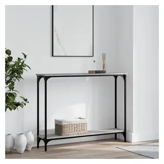 furnicato Konsolentisch Grau Sonoma 100x22,5x75 cm Holzwerkstoff (1-St), Stabiler Sofatisch mit viel Stauraum und verstellbaren Beinen im Flur grau 22.5 cm x 75 cm x 100 cm