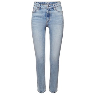 Esprit Slim-fit-Jeans Schmal geschnittene Retro-Jeans mit hohem Bund blau 27/28