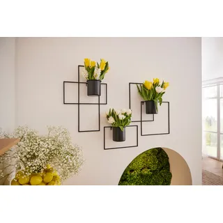 LeGer Home by Lena Gercke Wanddekoobjekt "Malvina", schwarz, B:49,5cm H:55cm T:14cm, Metall, LEGER HOME BY LENA GERCKE, Wanddekoobjekte