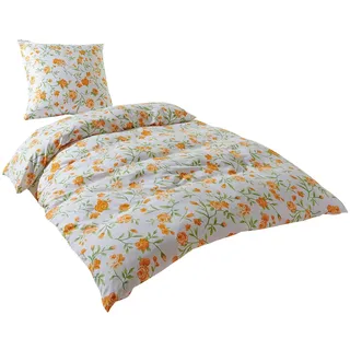 Traumschlaf Nürnberg Floral Gelb 200 x 220 cm + 2 x 80 x 80 cm