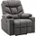 MCombo Fernsehsessel 7286 Stoff 85 x 100 x 94 Grau elektrisch mit Relaxfunktion