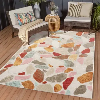 TaraCarpet In und Outdoor Teppich Fantasy Stone grau 240x340 cm