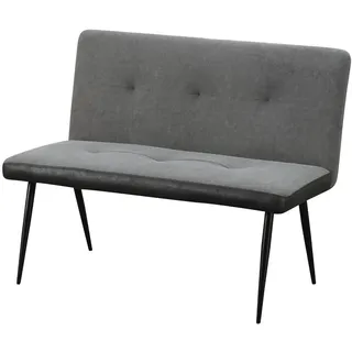 Hti-Living Polsterbank Joschka Anthrazit/Grau 112 x 40 x 48 cm