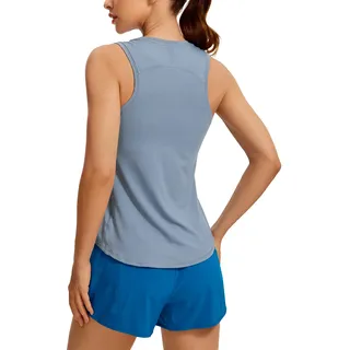 CRZ YOGA Damen Sport Tank Top Racerback Ärmelloses Yoga Oberteile Sommer Fitness Tops Gym Leichte Sporttop grau 44 - 44