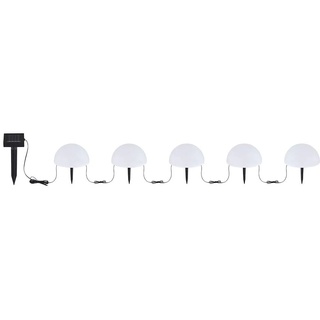 etc-shop 5x RGB LED Solar Steck Lampen Halb Kugel Garten Weg Deko Beleuchtung Farbwechsel Außen Leuchten weiß