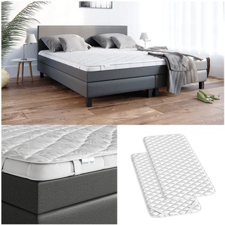 VitaliSpa Topper Matratzenschoner 90x200 cm Matratzen-Auflage weiß Microfaser