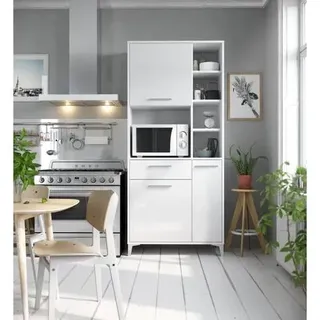 ECO Küchen Sideboard L 80 cm - Weiß glänzend