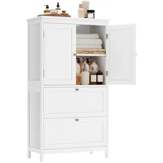 VASAGLE Midischrank 60 x 110 x 30 cm Weiß