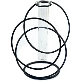 DESIGN DELIGHTS BLUMENVASE Schwarz, Metall, 18 cm, Dekoration, Vasen, Bodenvasen