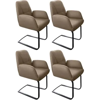W.Schillig Freischwinger ole Leder braun