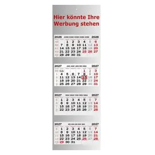 Böttcher-AG 4-Monatskalender Barcelona, mit Werbedruck, 1 Monat = 1 Blatt, 33 x 100 cm, Jahr 2027, 100 Stück