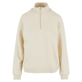 URBAN CLASSICS Light Terry Halbzippullover White Sand S