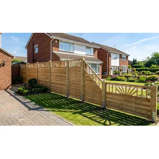 Dichtzaun Mainz 180 x 180 cm – Sichtschutzzaun aus Kiefer/Fichte – Lamellenzaun mit Rankgitter – Holzzaun für Garten und Terrasse