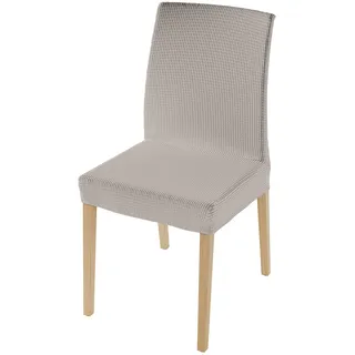Italian Bed Linen Paar stuhlhussen mit stuhllehne “Leslie”, Taube grau, Standardgröße